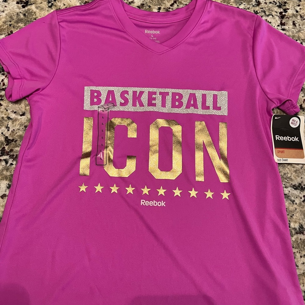 Reebok purple dri-fit ICON shirt
